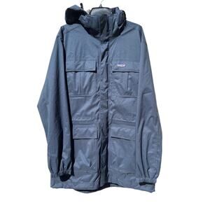 Patagonia H2No Eco Rain Shell Jacket Navy Mens Size Large